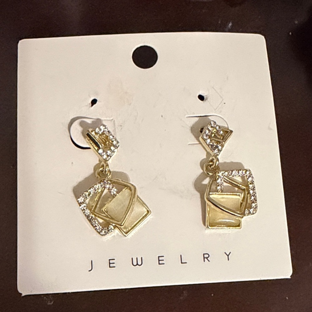Chic Gold and Silver Geometric Earrings